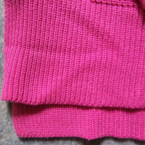 Rachel Zoe V-Neck Chevron Knit Sweater Womens size XS Hot Pink Longsleeve - Picture 3 of 9